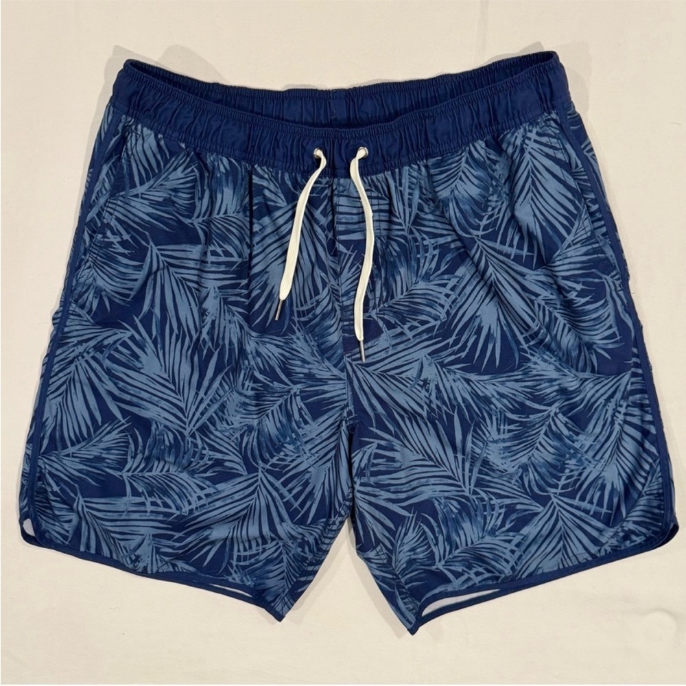 Fair Harbor Swim Trunks Mens XL The Anchor Navy Grey Floral Suit Tropical Summer